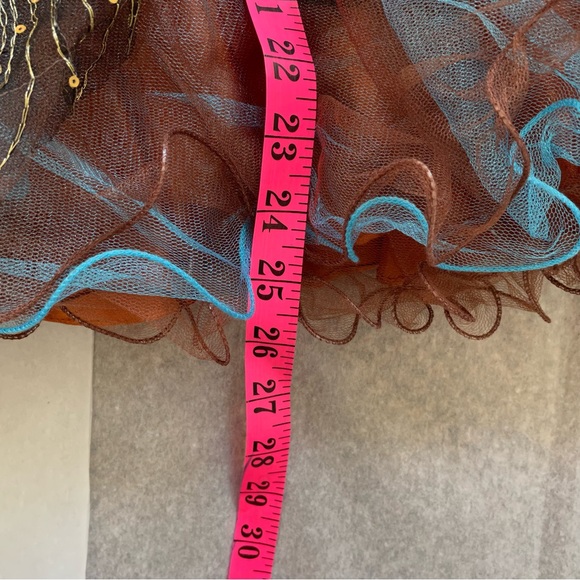 Strapless Short Ball gown Faux Peacock Lace Embroidery Prom Wedding Dress Size S - Picture 16 of 16